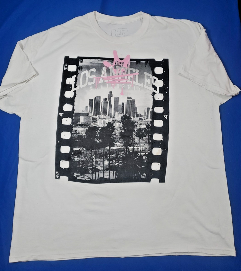 Y2K Los Angeles Cali Graffiti Return To Sender White Mens T-shirt 2XL